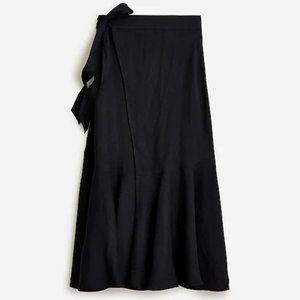 NWT J Crew Linen Wrap Skirt Sz L